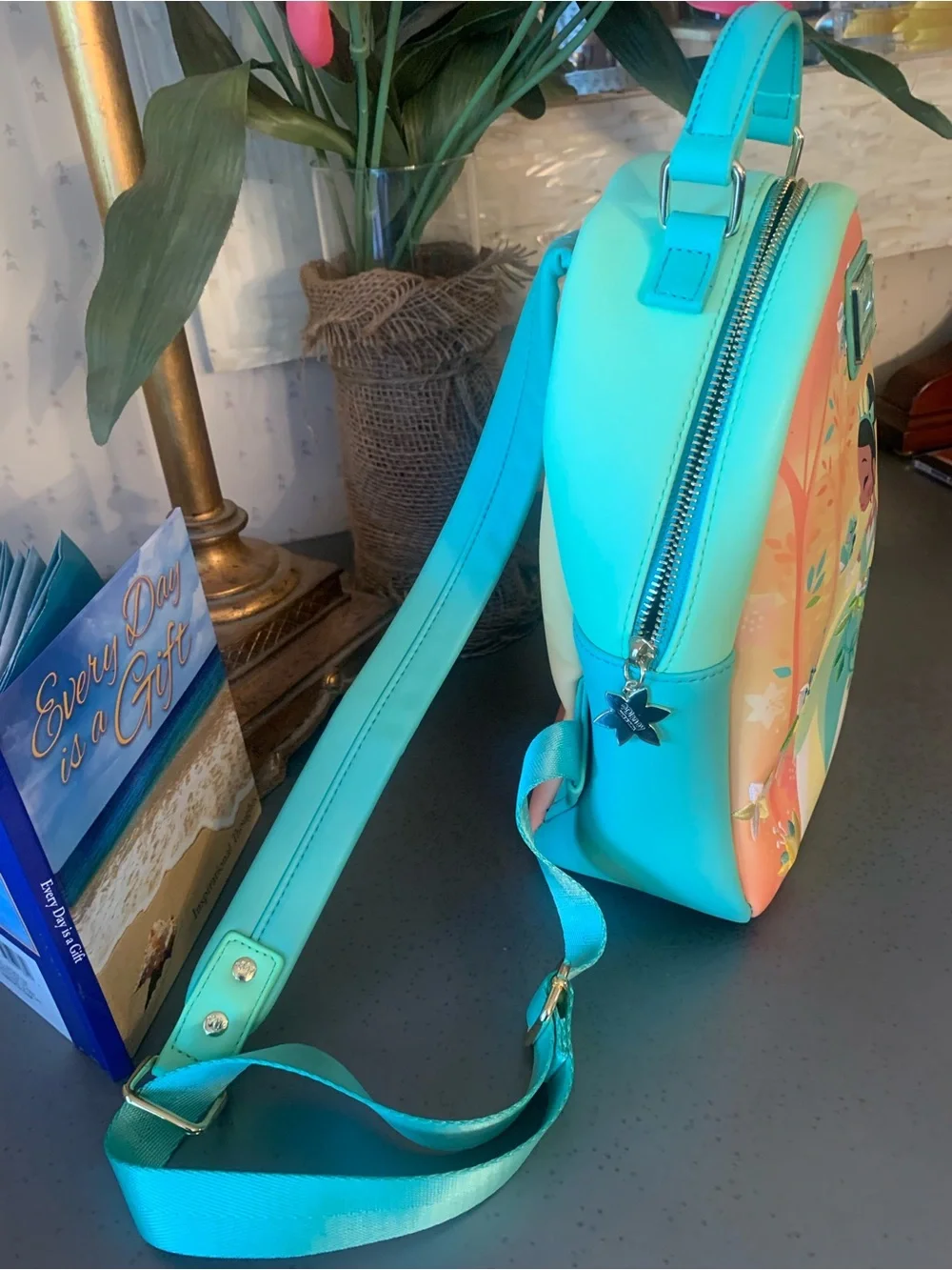 DISNEY, NEW WITH NO TAG, LOUNGEFLY, mini backpack, THE PRINCESS and THE FROG.